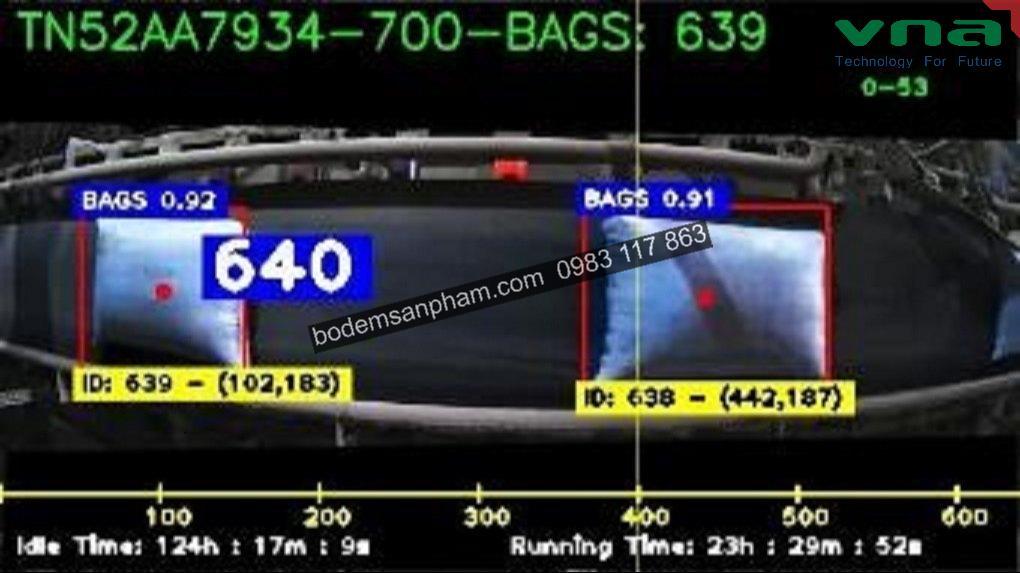 Camera AI đếm bao thóc